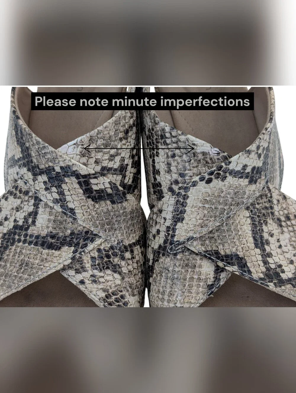 Clarks Collection Lafley Alaine Sz 9W Taupe Snake Print Espadrille Wedge Sandal